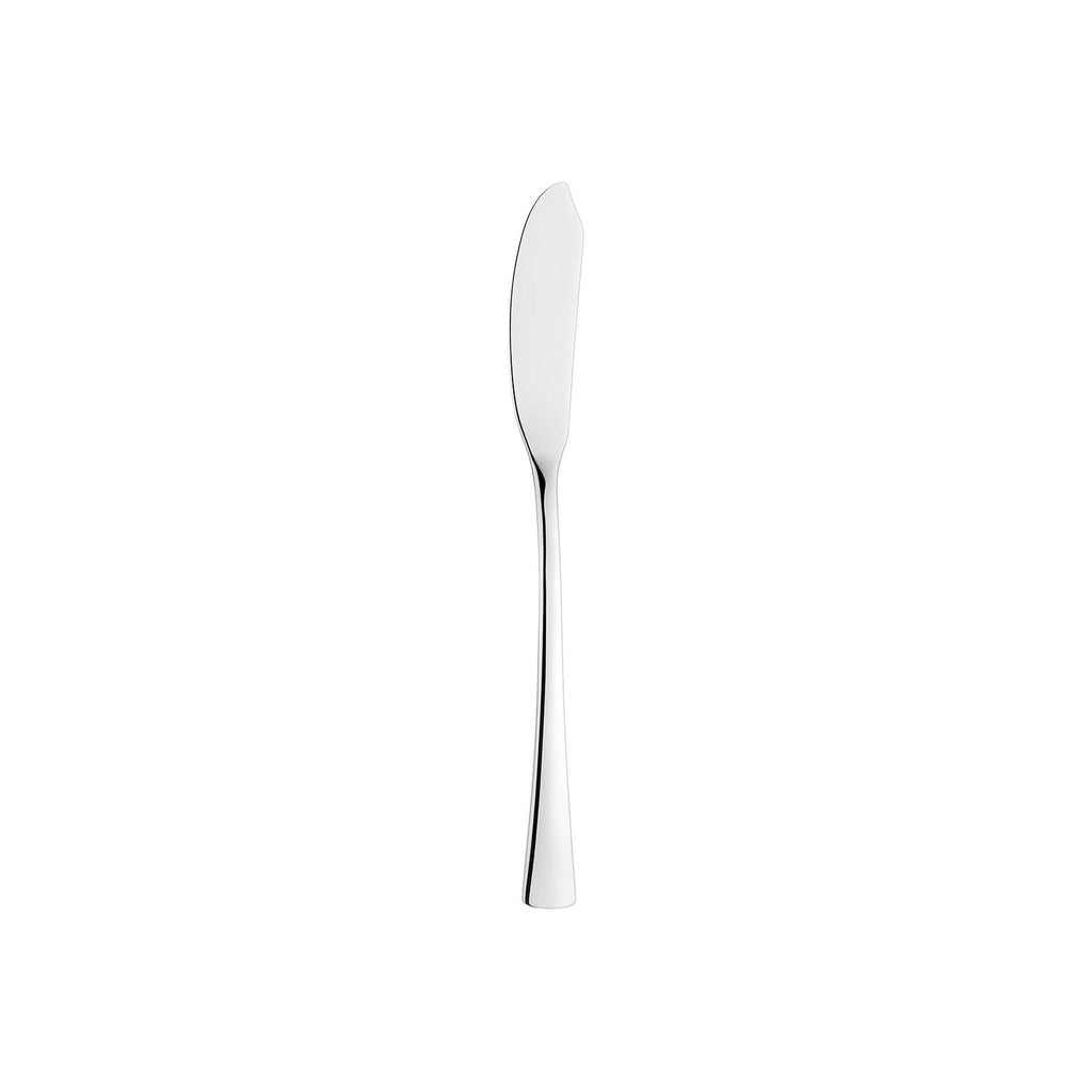 Turgla Curve 7.75Inch  Silver Stainless Steel Fish Knife 18/10 SKU: ETE964-17
