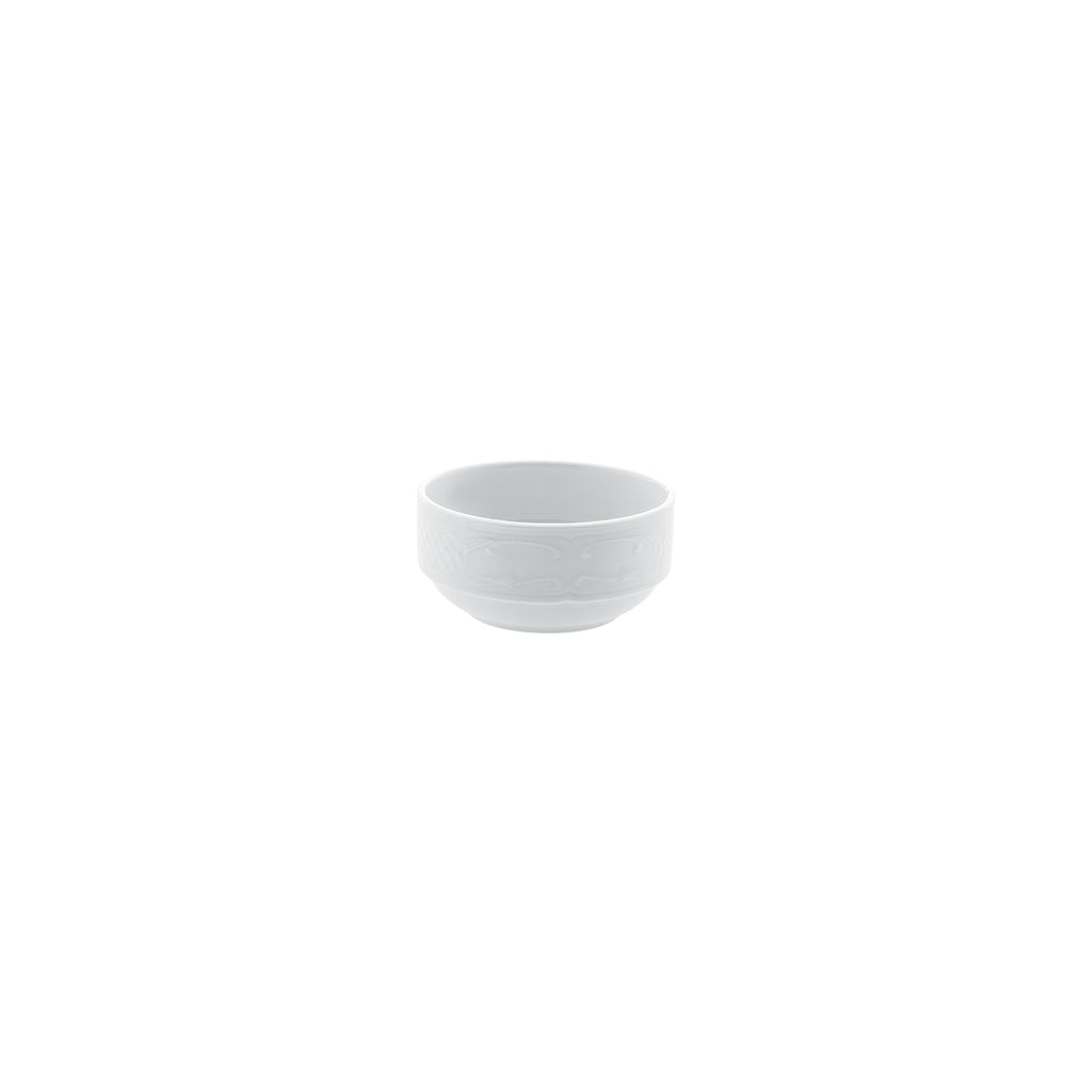Turgla Flora dia.4Inch  h:2.75Inch  8 oz. Round White Porcelain Bowl SKU: FLO10JK00