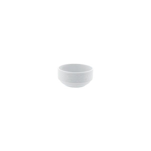 Turgla Flora dia.4Inch  h:2.75Inch  8 oz. Round White Porcelain Bowl SKU: FLO10JK00