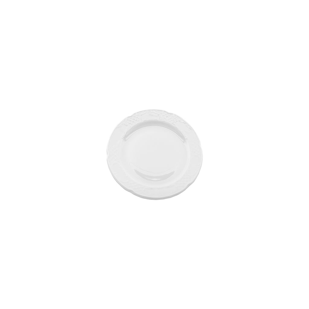Turgla Flora dia.6.25Inch  Round White Porcelain Plate SKU: FLO16DU00