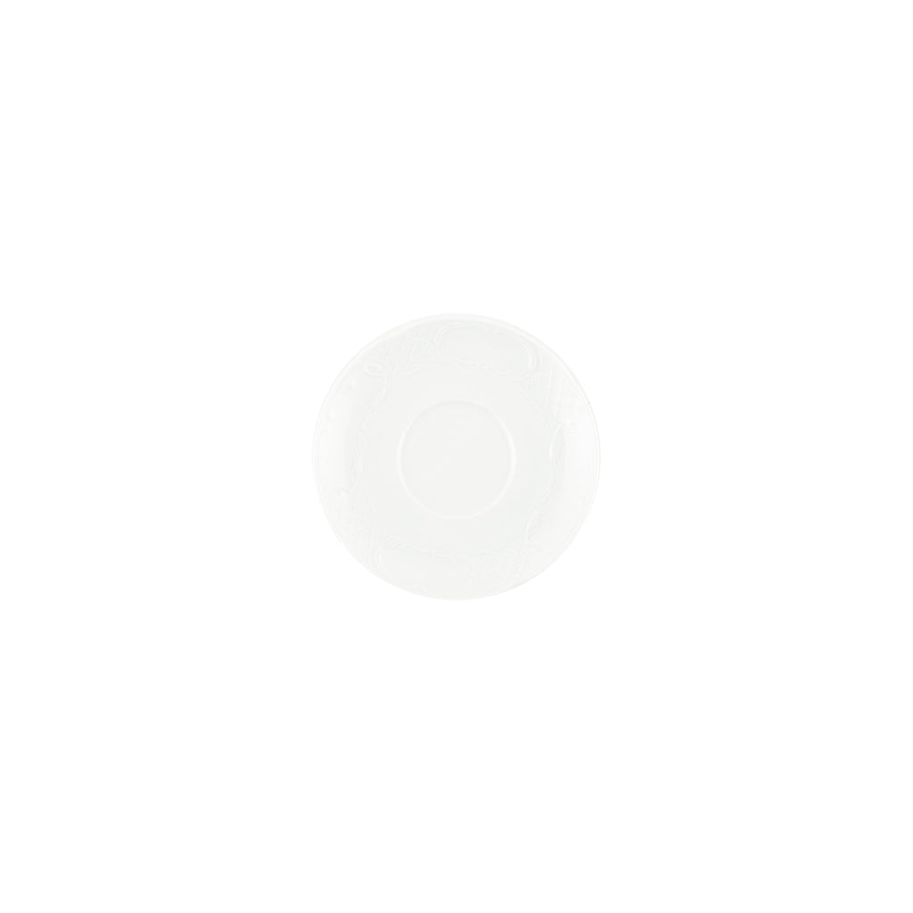 Turgla Flora dia.6.75Inch  Round White Porcelain Saucer SKU: FLO17KT00