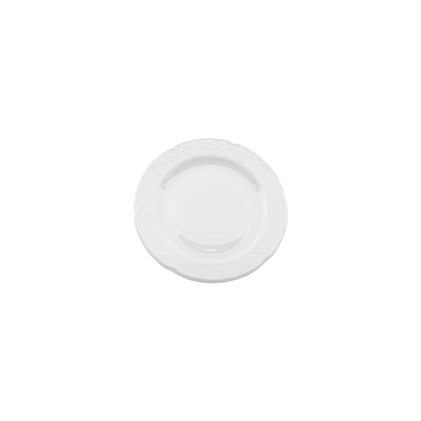 Turgla Flora dia.7.75Inch  Round White Porcelain Plate SKU: FLO20DU00
