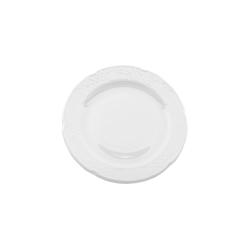 Turgla Flora dia.10.5Inch  Round White Porcelain Plate SKU: FLO27DU00
