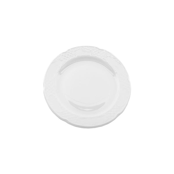 Turgla Flora dia.10.5Inch  Round White Porcelain Plate SKU: FLO27DU00