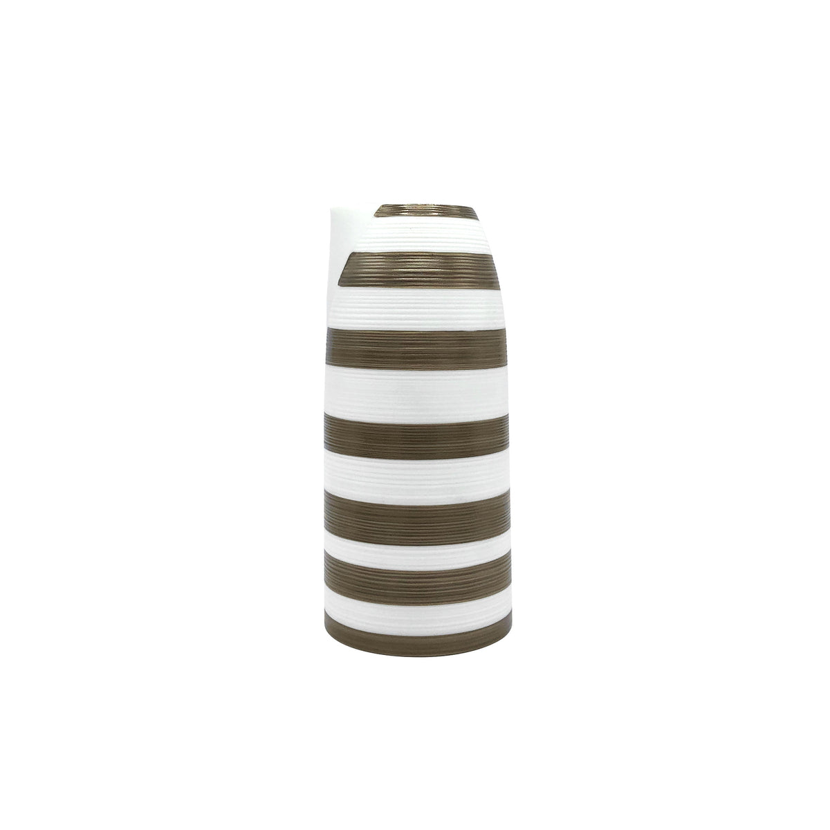 Jl Coquet HEMISPHERE Striped Metallic Gray - Large Sake Bottle - 5.7 fl oz SKU: HEM6066BS0045