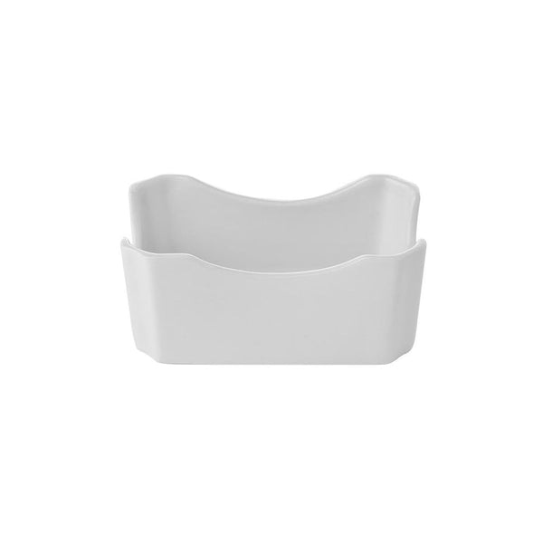Turgla Delta-Coupe 4.75Inch  x 2.75Inch  x h:2Inch  Rectangular White Porcelain Sugar Pack Holder SKU: GR12PSK00