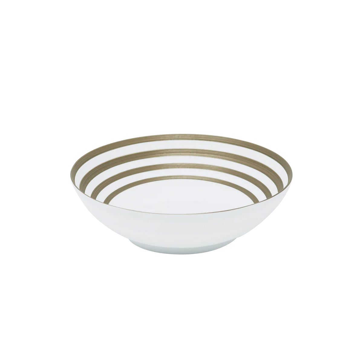 Jl Coquet HEMISPHERE Striped Metallic Grey - Small Salad Bowl - 6.7 in SKU: HEM2014BS0045