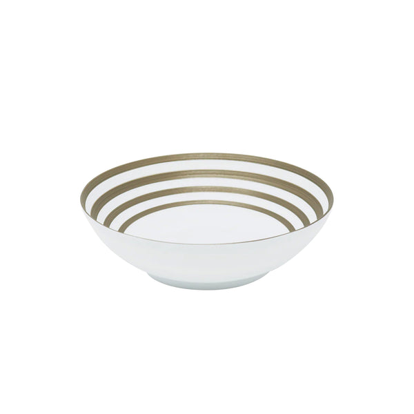 Jl Coquet HEMISPHERE Striped Metallic Grey - Small Salad Bowl - 6.7 in SKU: HEM2014BS0045