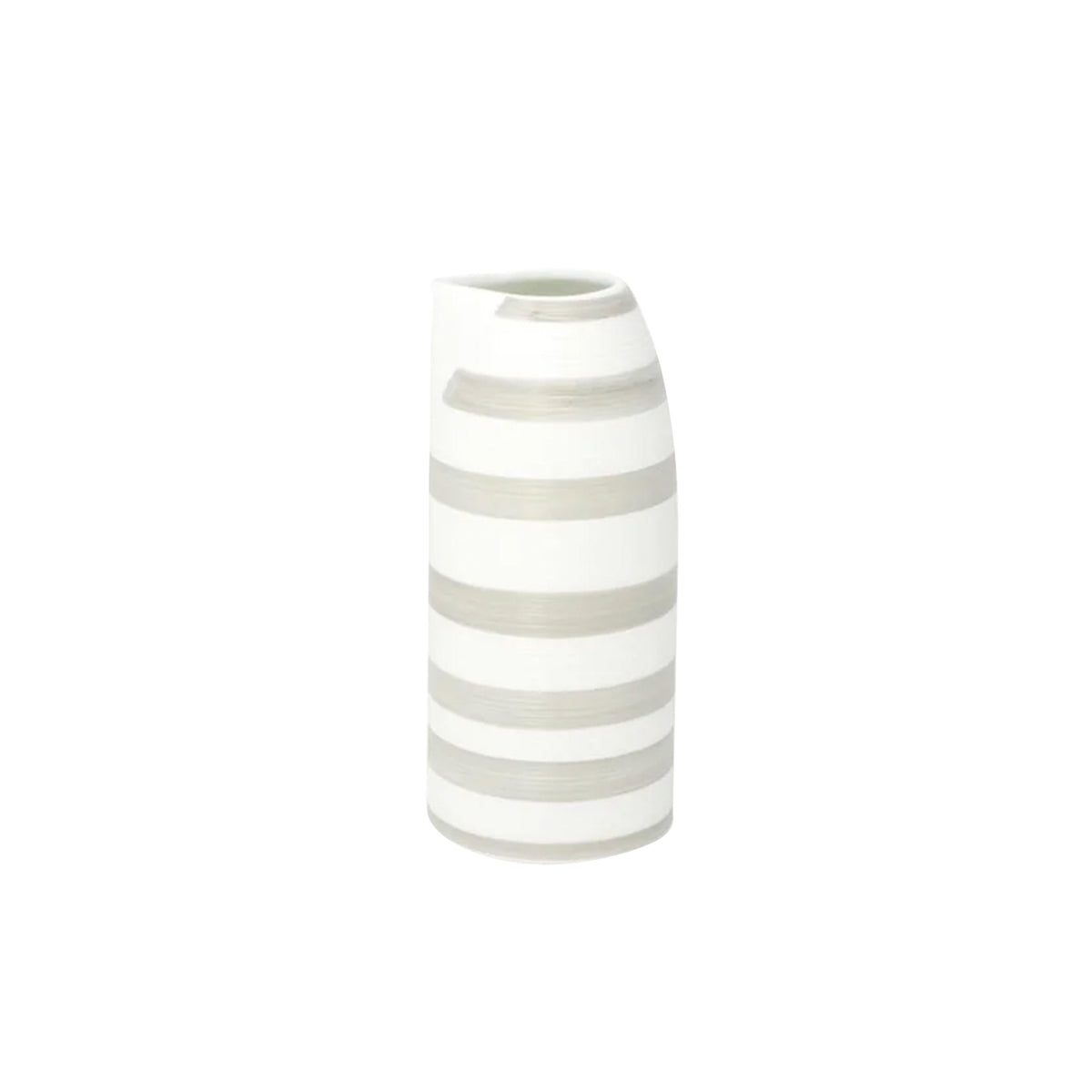 Jl Coquet HEMISPHERE Striped Gray - Large Sake Bottle - 5.7 fl oz SKU: HEM6066BS0079