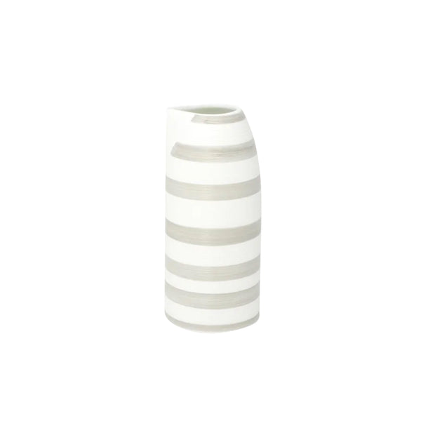 Jl Coquet HEMISPHERE Striped Gray - Large Sake Bottle - 5.7 fl oz SKU: HEM6066BS0079