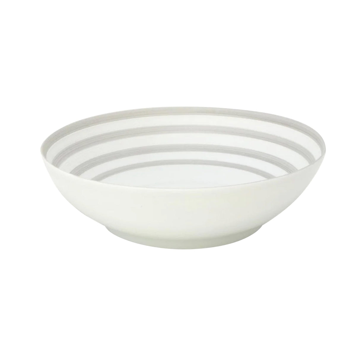 Jl Coquet HEMISPHERE Striped Gray - Large Salad Bowl - 7.7 in SKU: HEM2013BS0079
