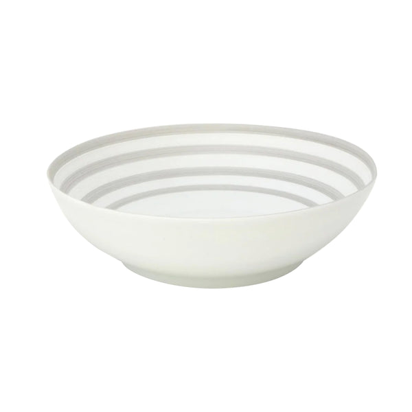 Jl Coquet HEMISPHERE Striped Gray - Large Salad Bowl - 7.7 in SKU: HEM2013BS0079