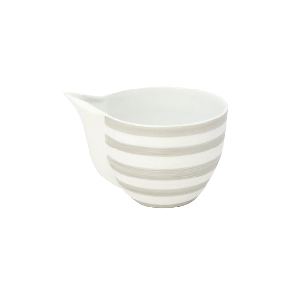Jl Coquet HEMISPHERE Striped Gray - Large Creamer - 8.5 fl oz SKU: HEM4026BS0079