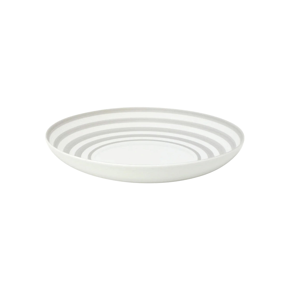 Jl Coquet HEMISPHERE Striped Grey - Pasta Plate - 9.4 in SKU: HEM1009BS0079