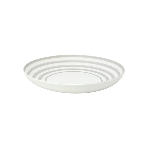 Jl Coquet HEMISPHERE Striped Grey - Pasta Plate - 9.4 in SKU: HEM1009BS0079