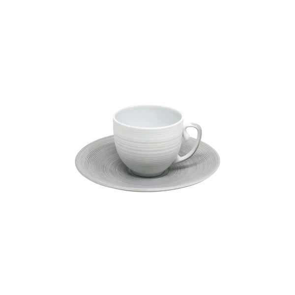Jl Coquet HEMISPHERE Grey - Coffee cup and saucer - 4.1 fl oz SKU: HEM3015BS0029