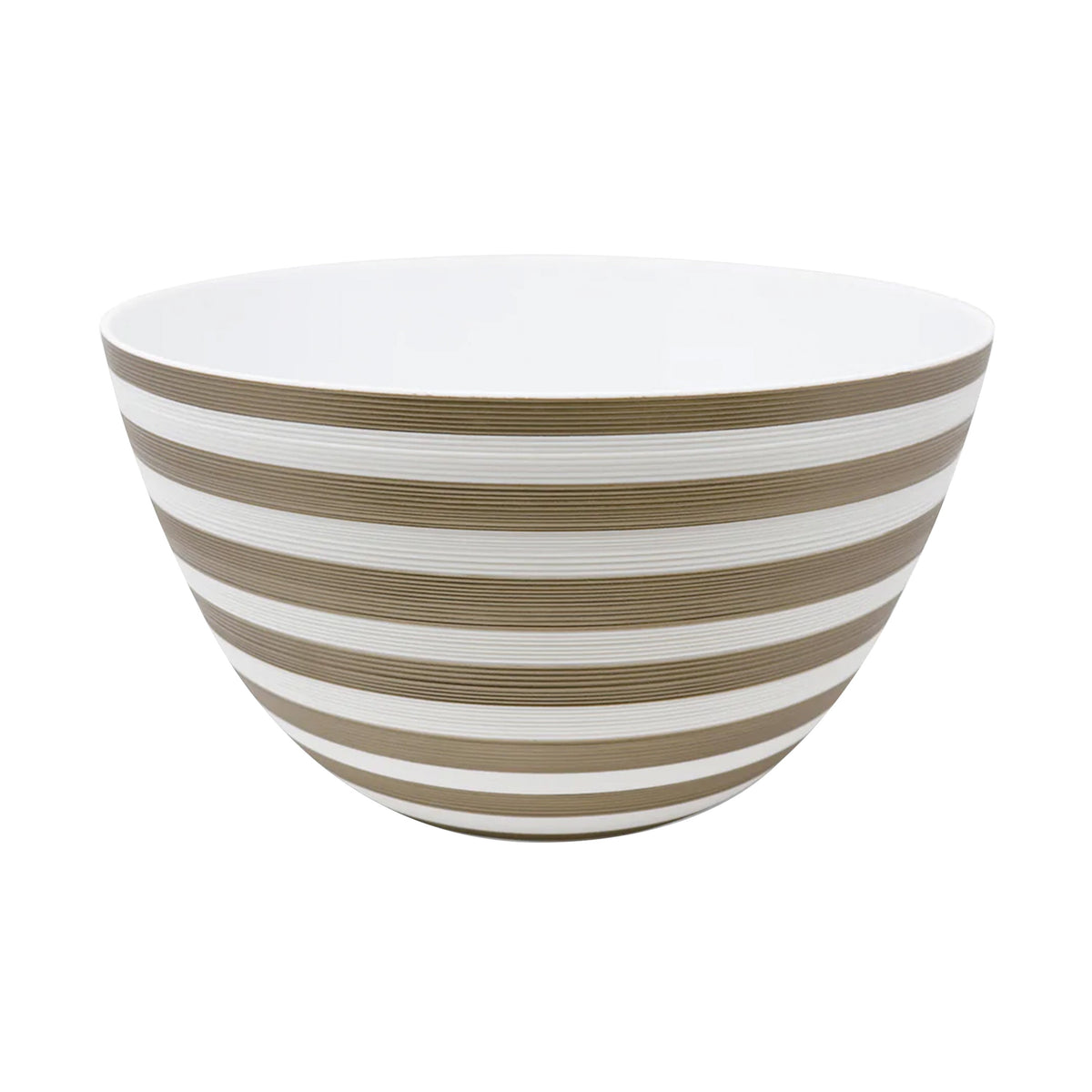 Jl Coquet HEMISPHERE Striped Metallic Grey - Maxi Salad Bowl - 9.8 in SKU: HEM5053BS0045