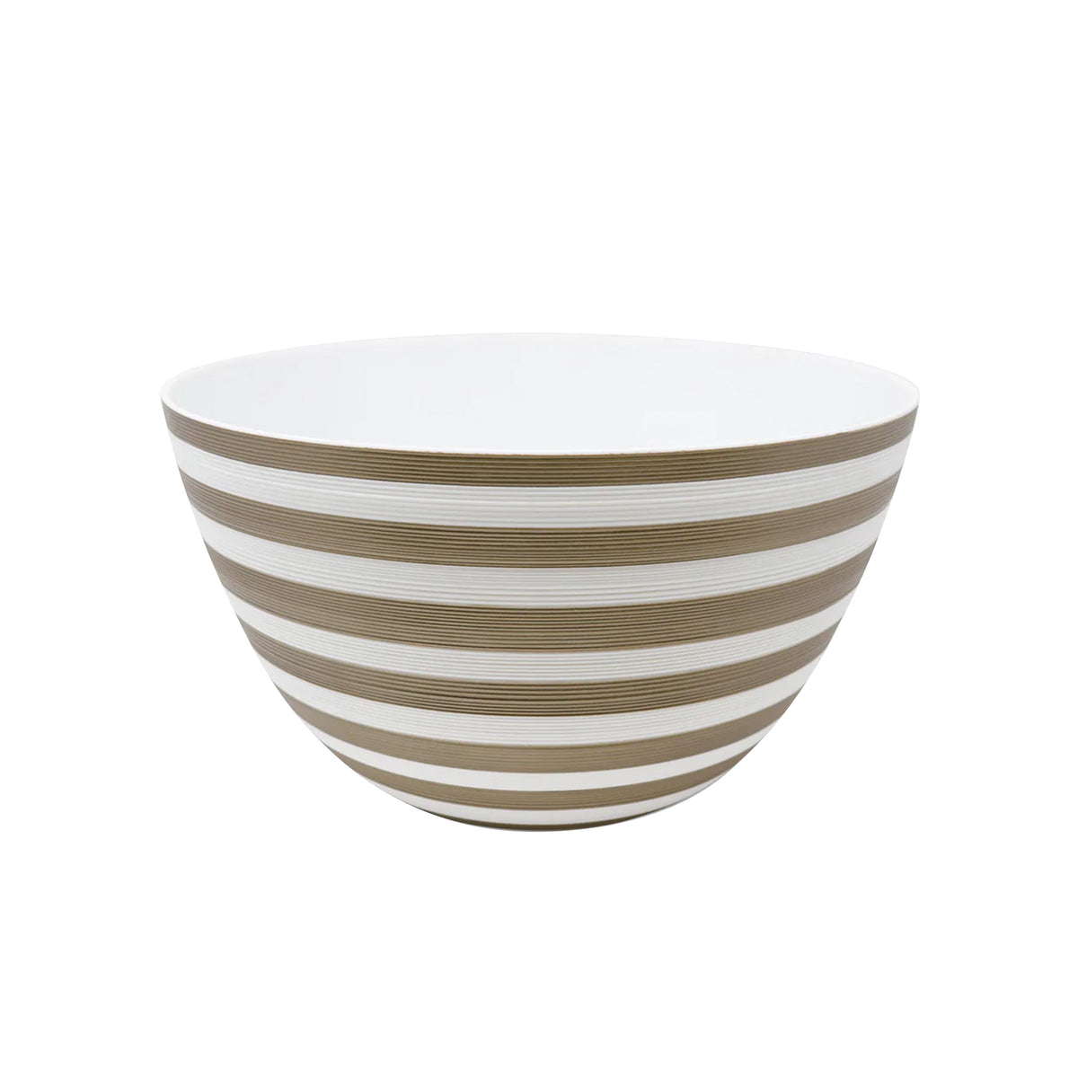 Jl Coquet HEMISPHERE Striped Metallic Grey - Medium Salad Bowl - 8.5 in SKU: HEM5054BS0045