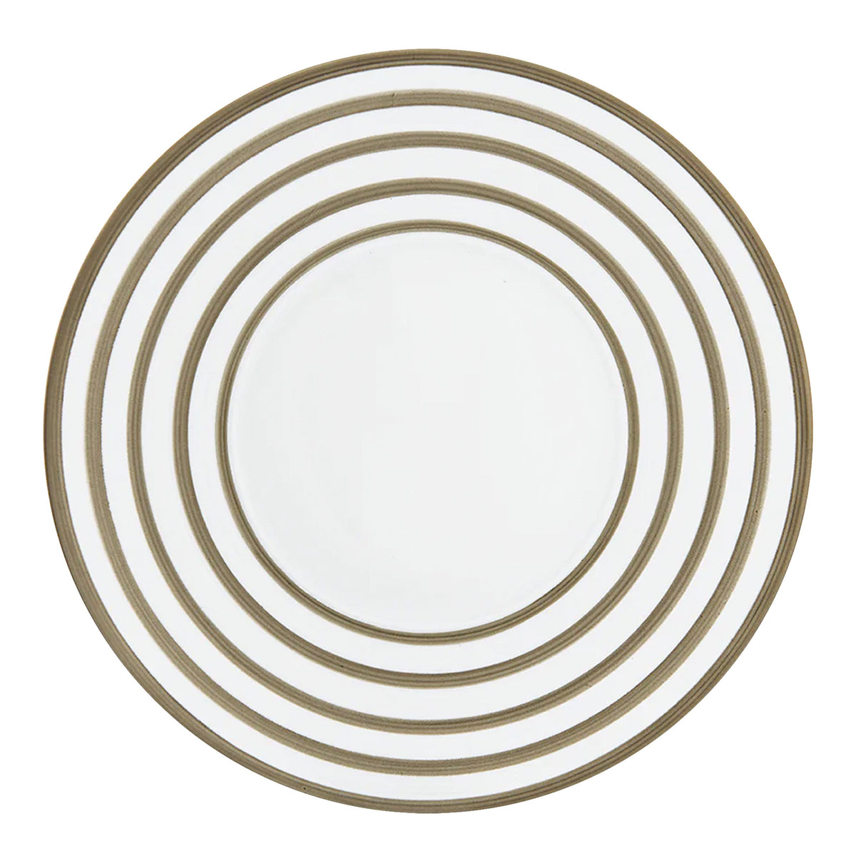 Jl Coquet HEMISPHERE Striped Metallic Grey - Serving Plate - 12.6 in SKU: HEM1039BS0045