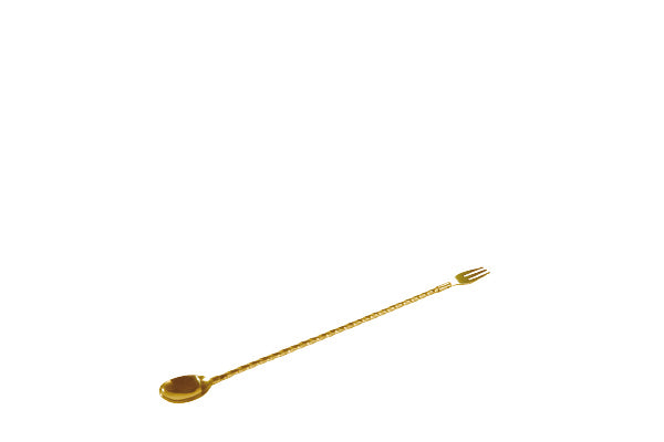 Protrident 12"Fork And Spoon - Gold  