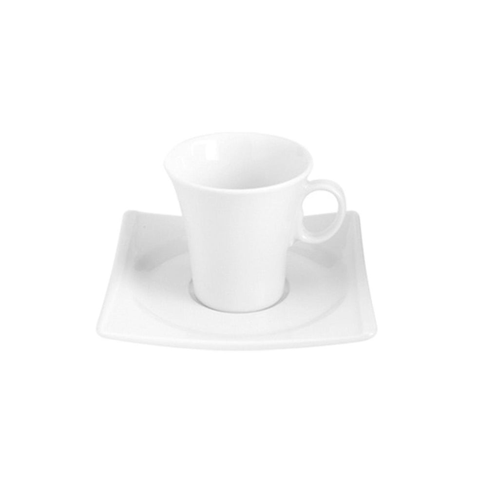 Turgla Hong Kong dia.4Inch  h:3.25Inch  6 oz. Round White Porcelain Cup SKU: HKG01CF00