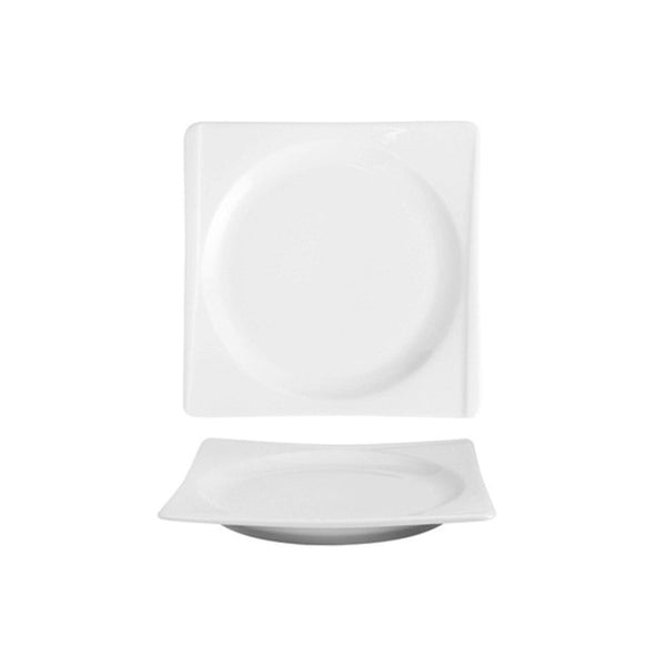 Turgla Hong Kong 7Inch  x 7Inch  Square White Porcelain Plate SKU: HKG25DU00
