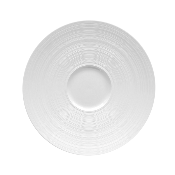 Jl Coquet HEMISPHERE Satin White - Appetizer Plate - 11.4 in SKU: HEM1031BS0000