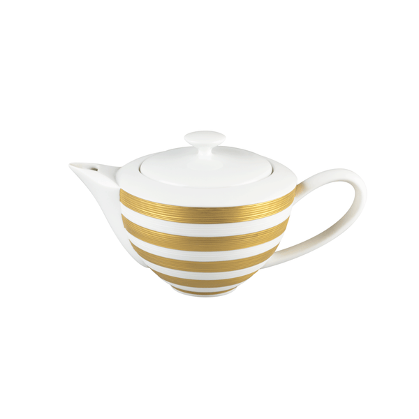 Jl Coquet HEMISPHERE Striped Gold - Large Teapot - 28.7 fl oz SKU: HEM4040BSA055