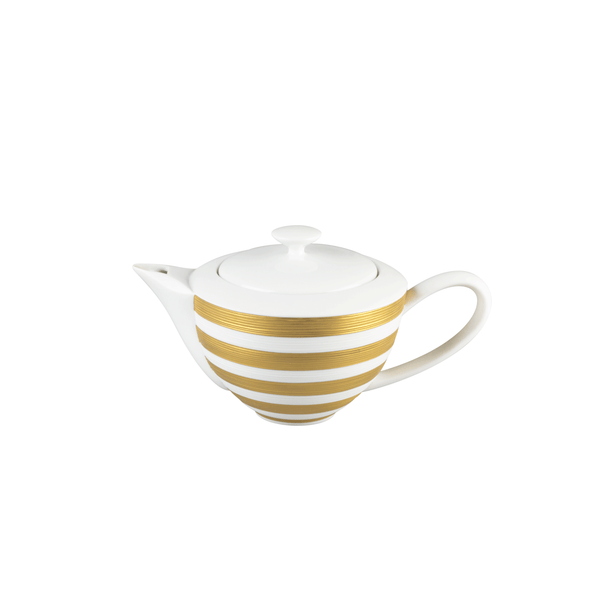 Jl Coquet HEMISPHERE Striped Gold - Small Teapot - 15.2 fl oz SKU: HEM4041BSA055