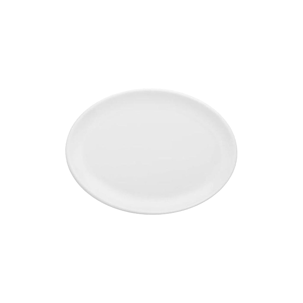 Turgla Delta-Coupe 6.5Inch  x 4.25Inch  x h:1.25Inch  Oval White Porcelain Platter SKU: LDY17KY00