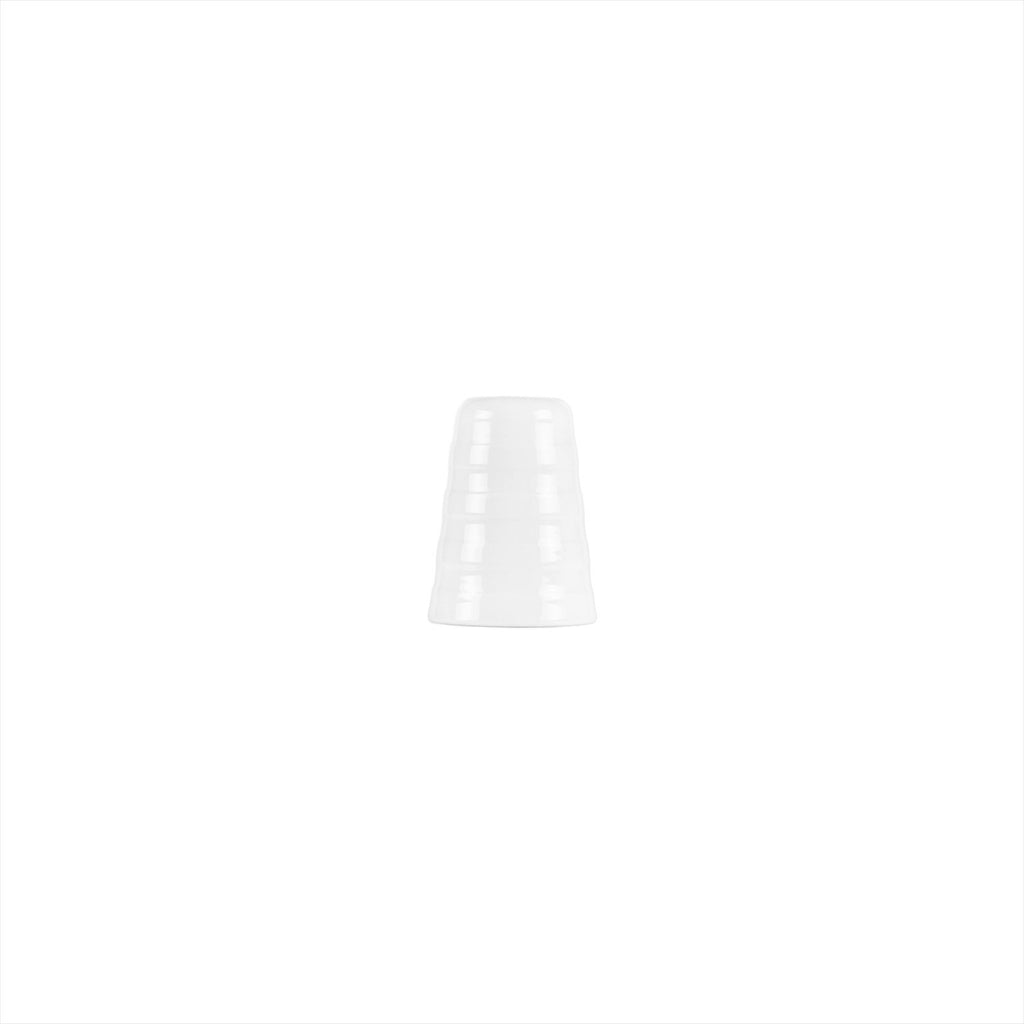 Turgla Lizbon Round White Porcelain Pepper Shaker SKU: LIZ01BR00