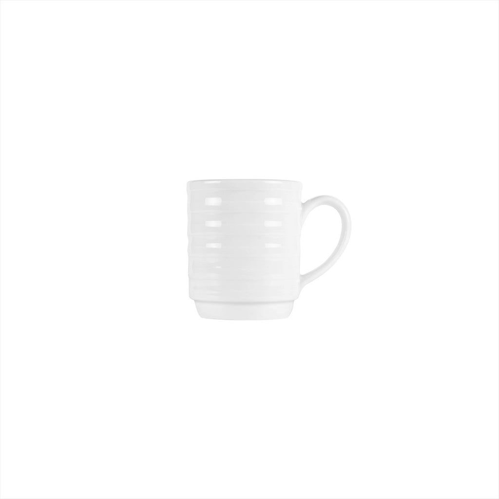 Turgla Lizbon dia.3Inch  h:3.5Inch  10 oz. Round White Porcelain Mug SKU: LIZ01MG00