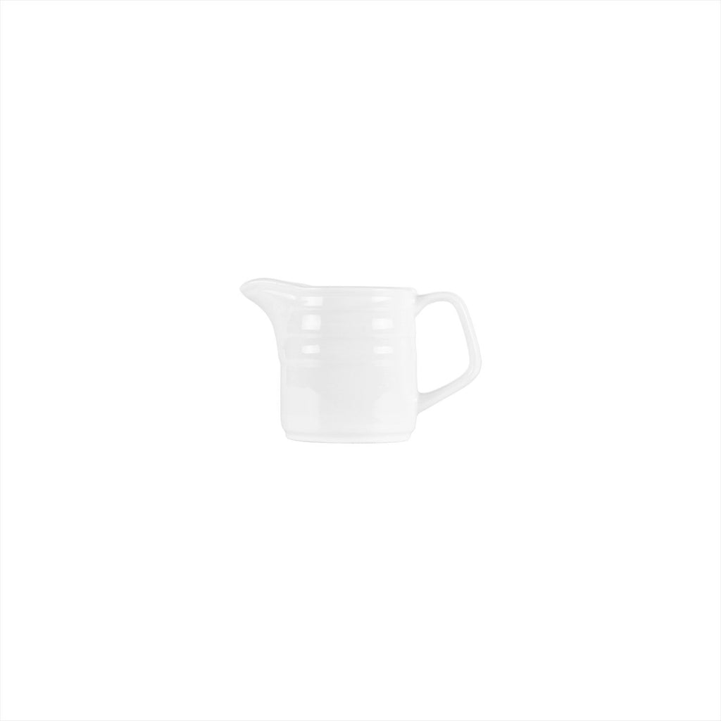 Turgla Lizbon dia.1.75Inch  h:3Inch  5 oz. Round White Porcelain Creamer SKU: LIZ01SU00