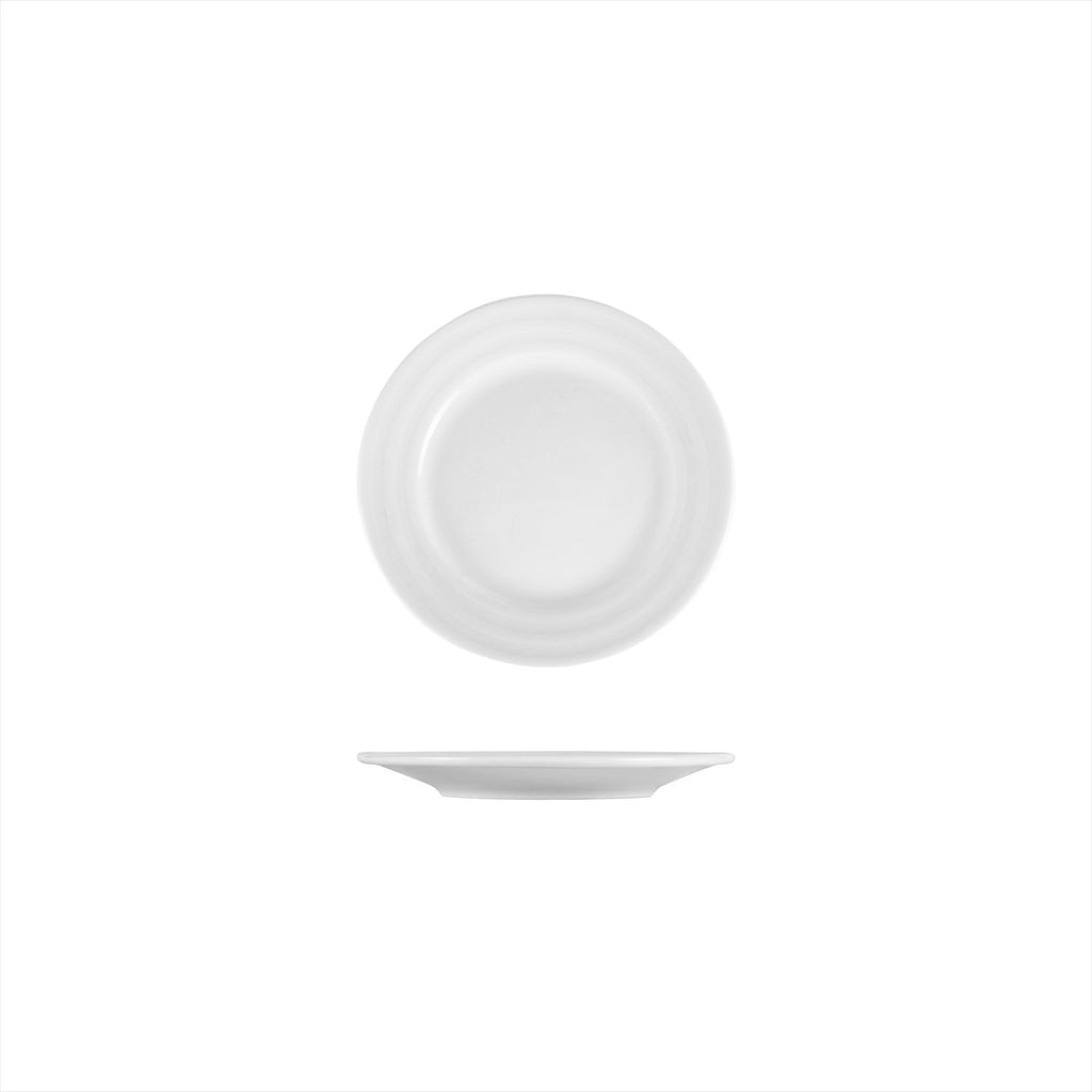Turgla Lizbon dia.6.25Inch  Round White Porcelain Plate SKU: LIZ16DU00