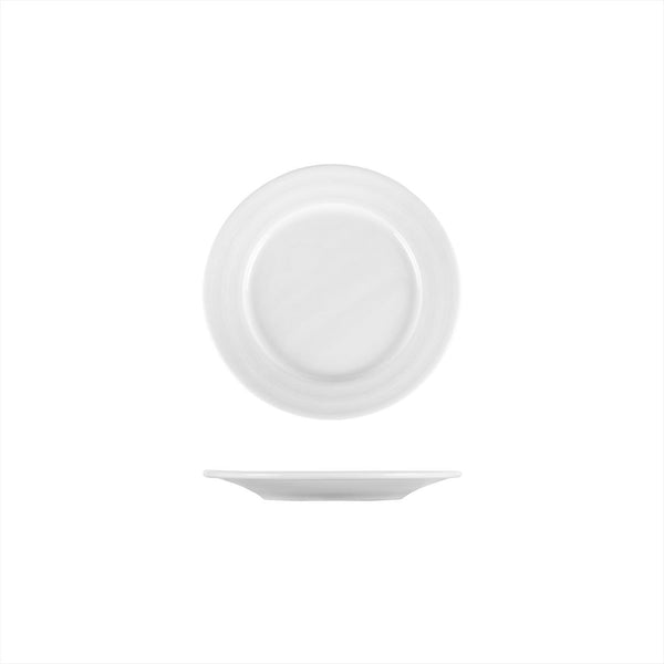 Turgla Lizbon dia.7Inch  Round White Porcelain Plate SKU: LIZ18DU00
