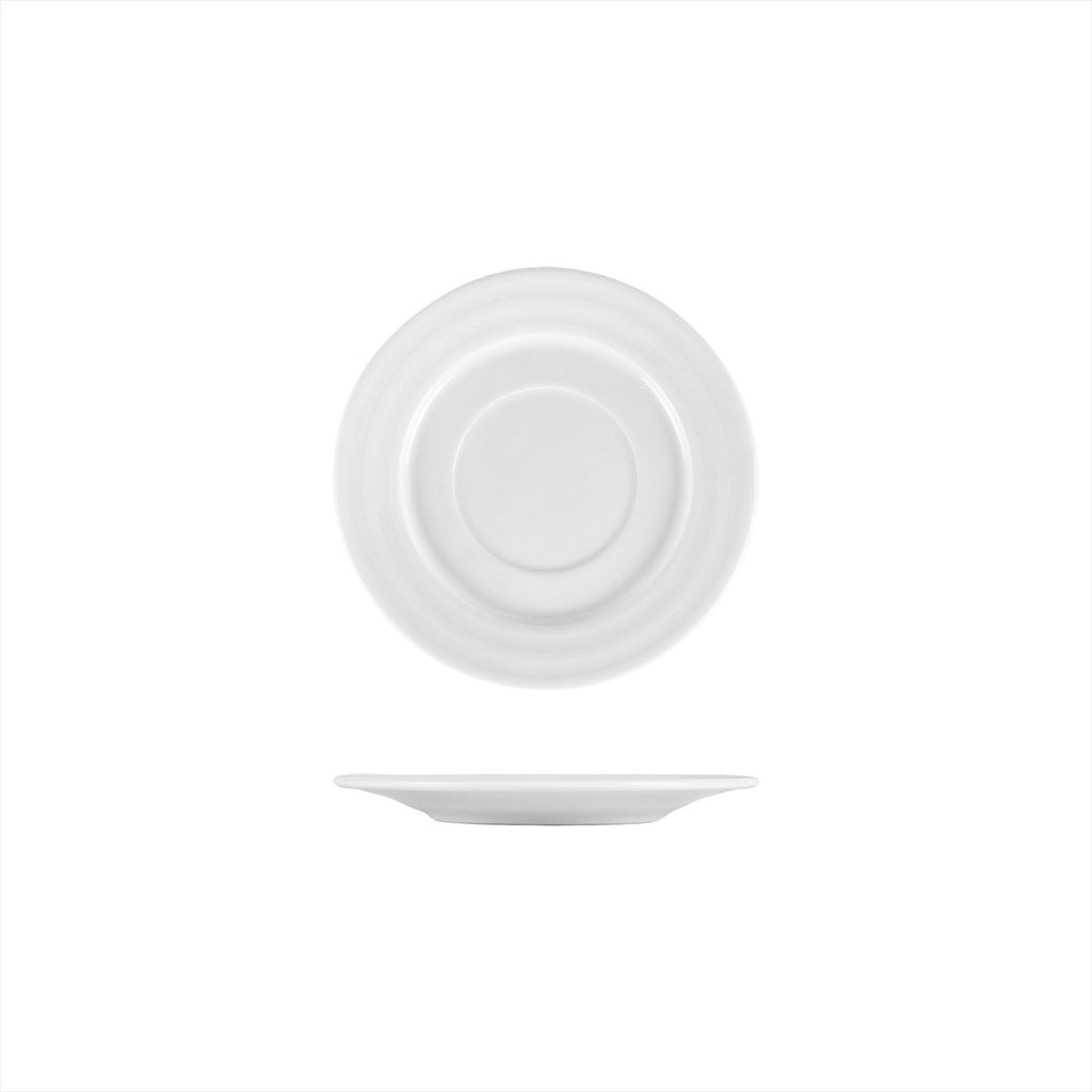 Turgla Lizbon dia.7Inch  Round White Porcelain Saucer SKU: LIZ18KT00