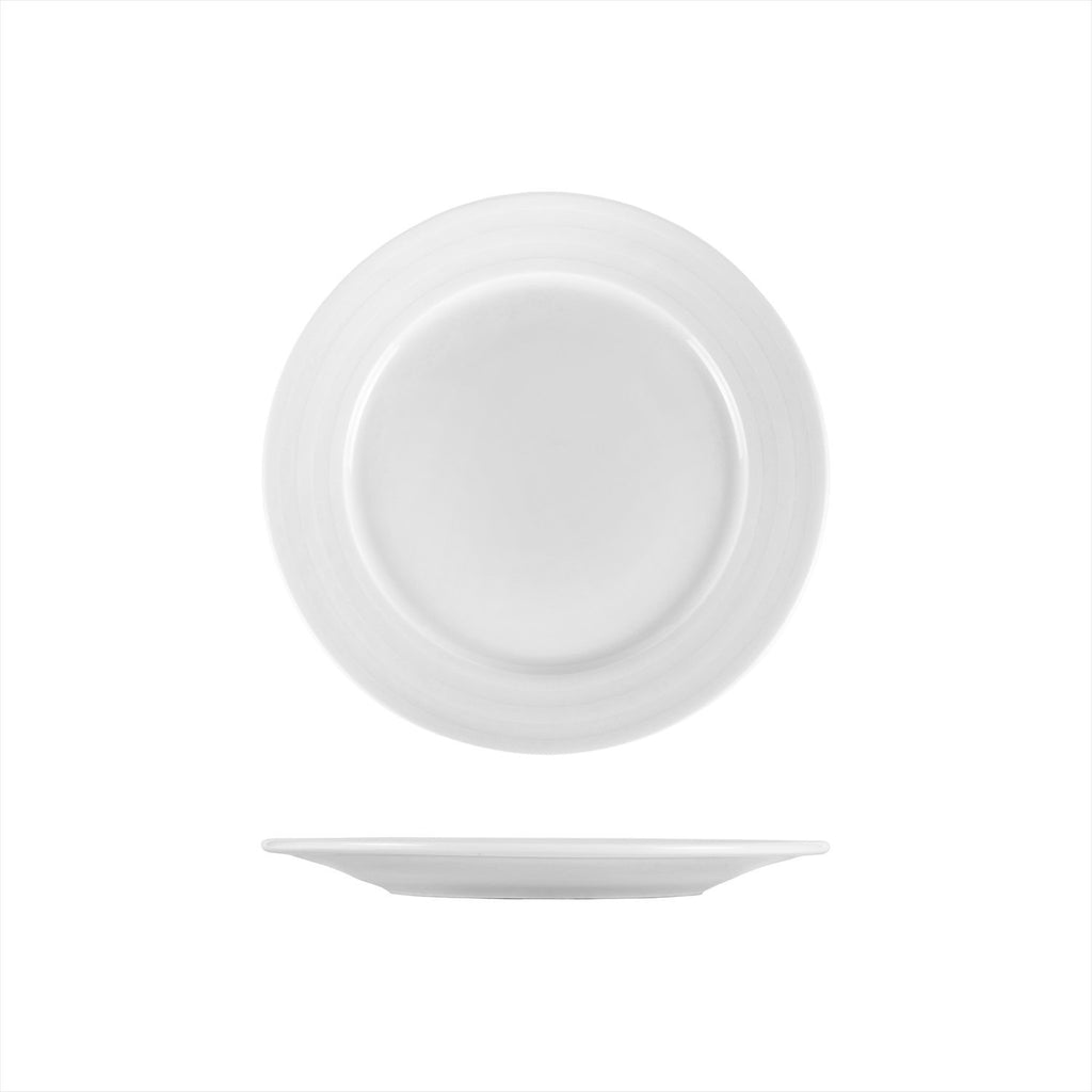 Turgla Lizbon dia.9.25Inch  Round White Porcelain Plate SKU: LIZ24DU00