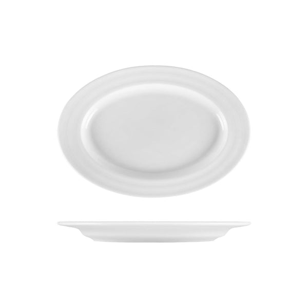 Turgla Lizbon 11.25Inch  x 8Inch  x h:1Inch  Oval White Porcelain Platter SKU: LIZ29KY00