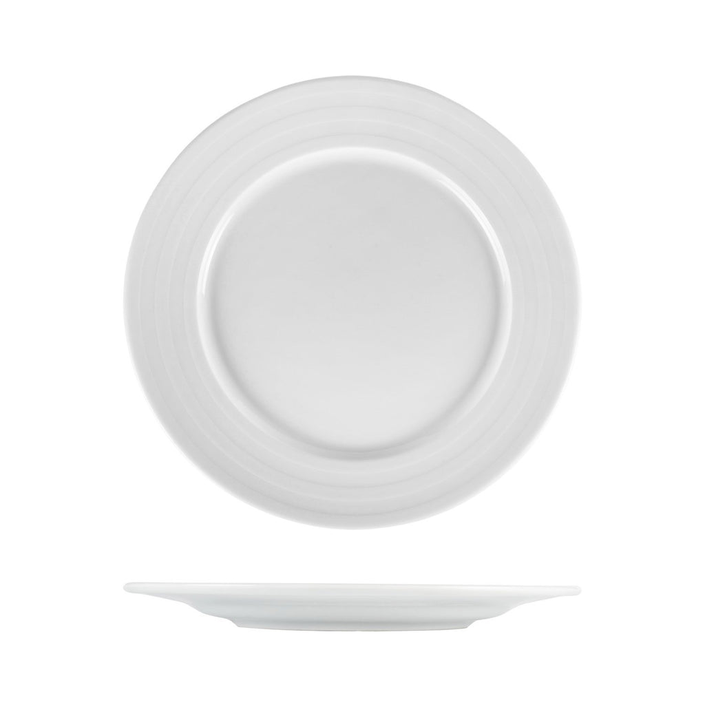 Turgla Lizbon dia.11.75Inch  Round White Porcelain Plate SKU: LIZ30DU00