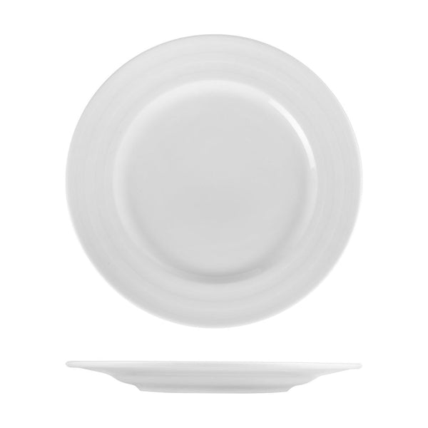 Turgla Lizbon dia.12.5Inch  Round White Porcelain Plate SKU: LIZ32DU00