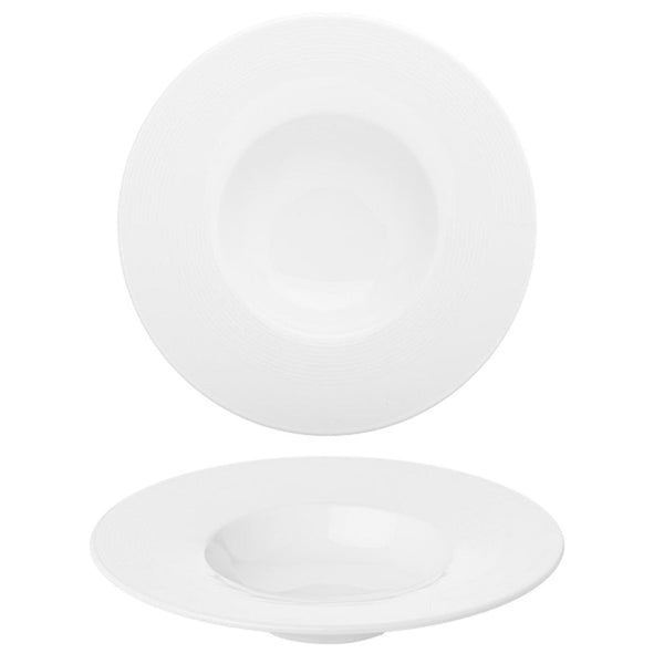Turgla Madrid dia.10.5Inch  h:2Inch  13 oz. Round White Porcelain Bowl SKU: MDR26GCK00