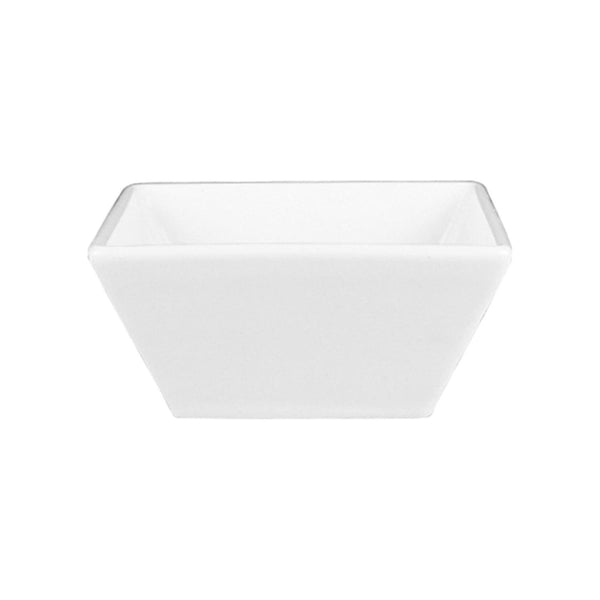 Turgla Merid 4Inch  x 4Inch  x h:2Inch  7 oz. Square White Porcelain Bowl SKU: MER14KK00