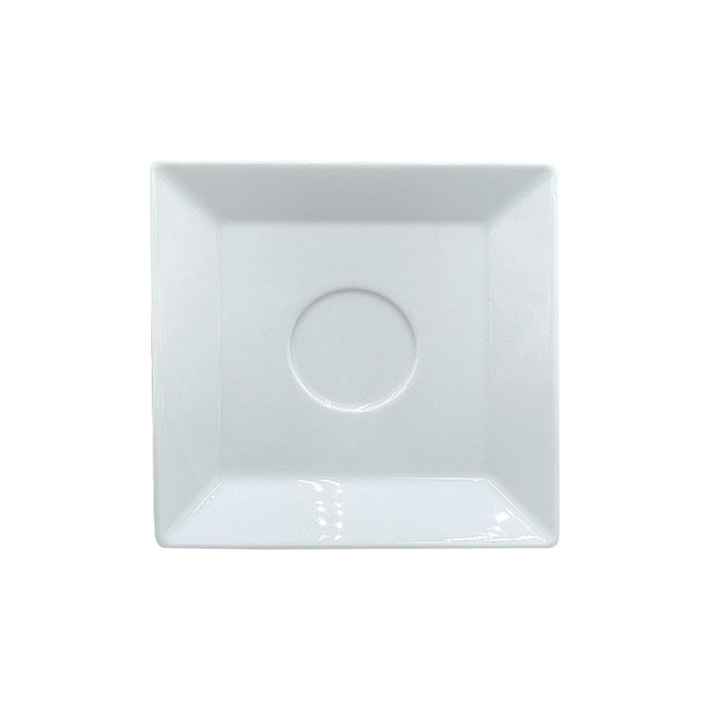 Turgla Merid 5.5Inch  x 5.5Inch  Square White Porcelain Saucer SKU: MER19CT00