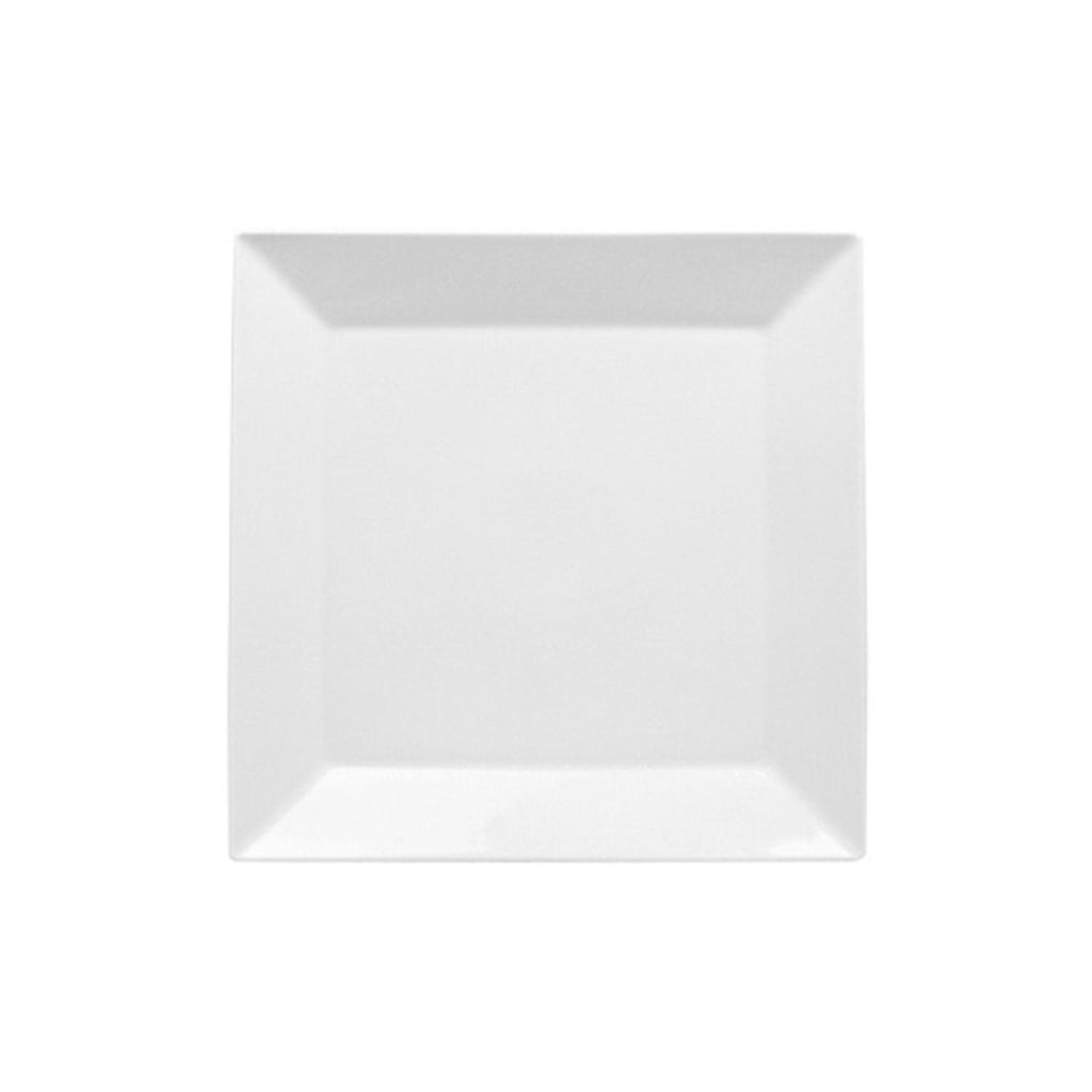 Turgla Merid 9.5Inch  x 9.5Inch  Square White Porcelain Plate SKU: MER34DU00
