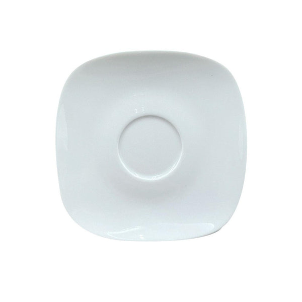 Turgla Mimoza 5.5Inch  x 5.5Inch  Square White Porcelain Saucer SKU: MMZ01CT00