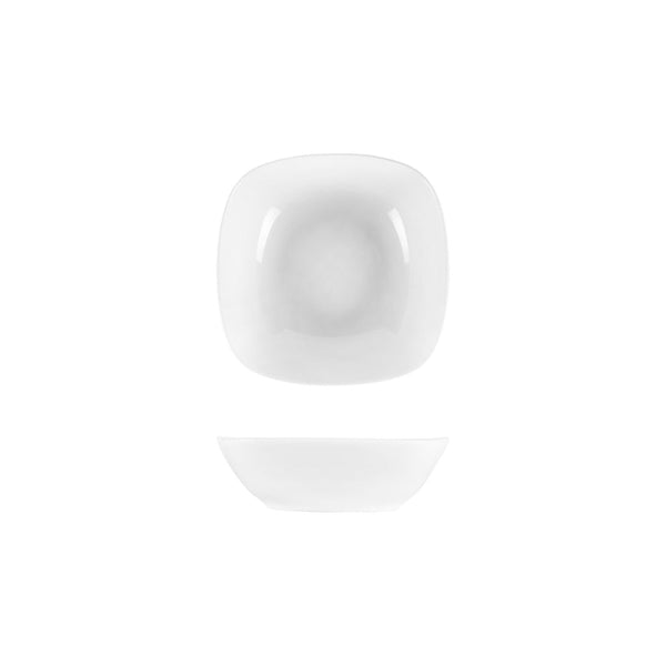 Turgla Mimoza 6.25Inch  x 6.25Inch  x h:1.75Inch  12 oz. Square White Porcelain Bowl SKU: MMZ16KK00