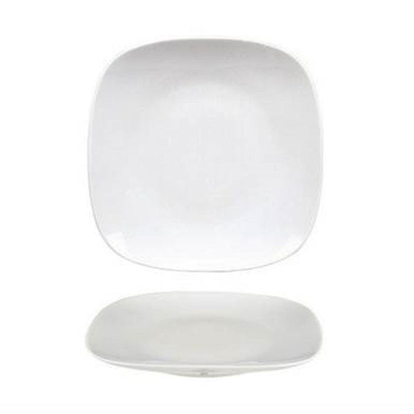 Turgla Mimoza 6.25Inch  x 6.25Inch  Square White Porcelain Plate SKU: MMZ18DU00