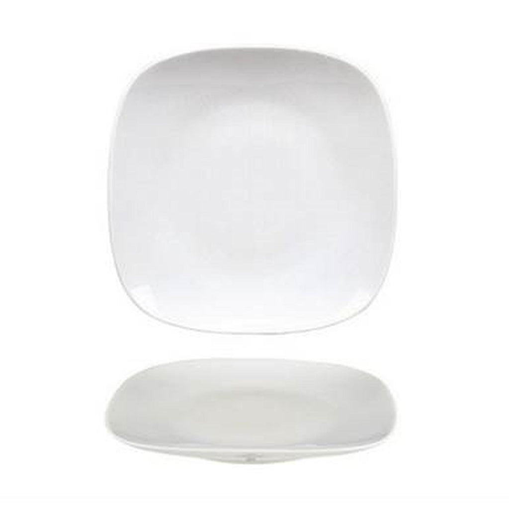 Turgla Mimoza 6.25Inch  x 6.25Inch  Square White Porcelain Plate SKU: MMZ18DU00