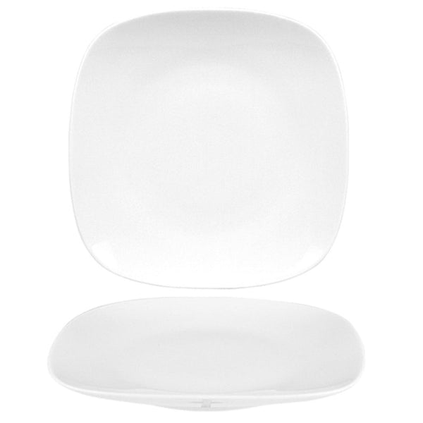 Turgla Mimoza 8.5Inch  x 8.5Inch  Square White Porcelain Plate SKU: MMZ25DU00
