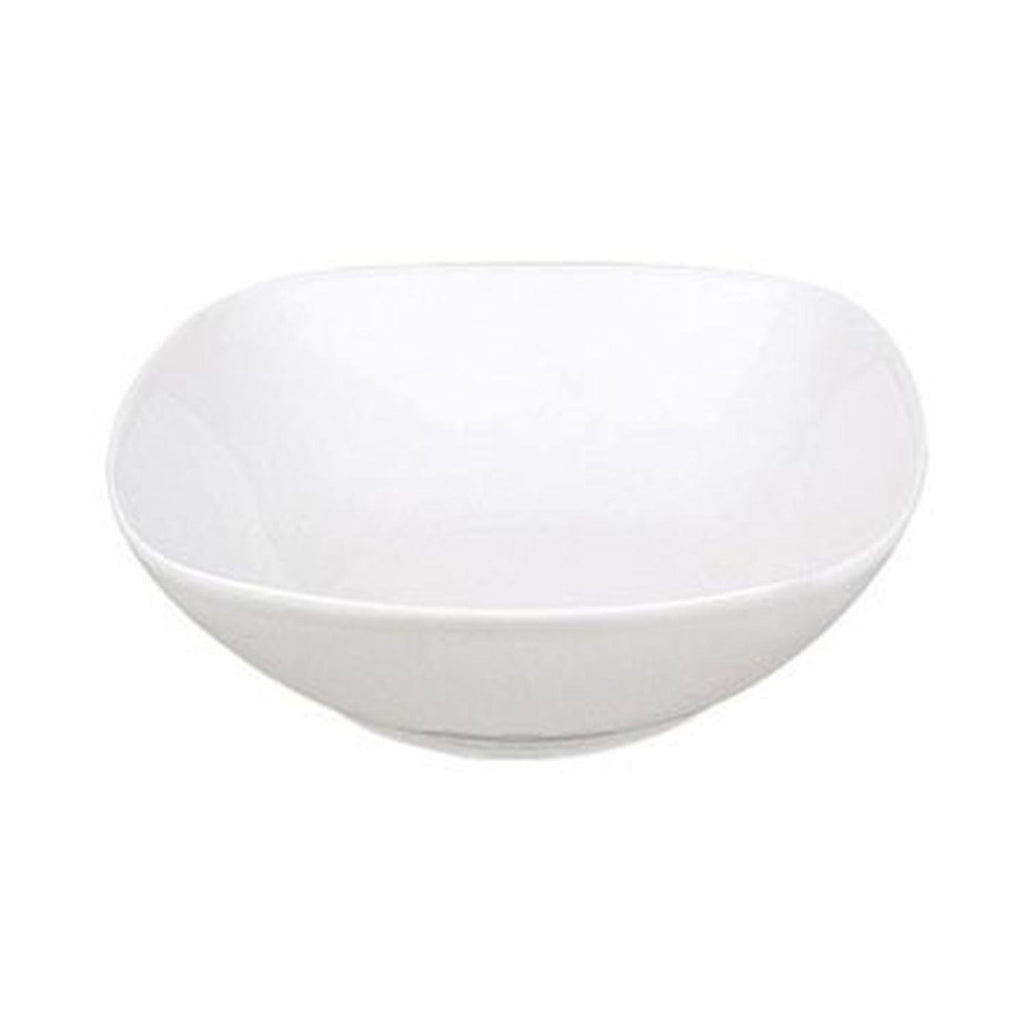 Turgla Mimoza 8.25Inch  x 8.25Inch  x h:2.5Inch  36 oz. Square White Porcelain Bowl SKU: MMZ25KK00